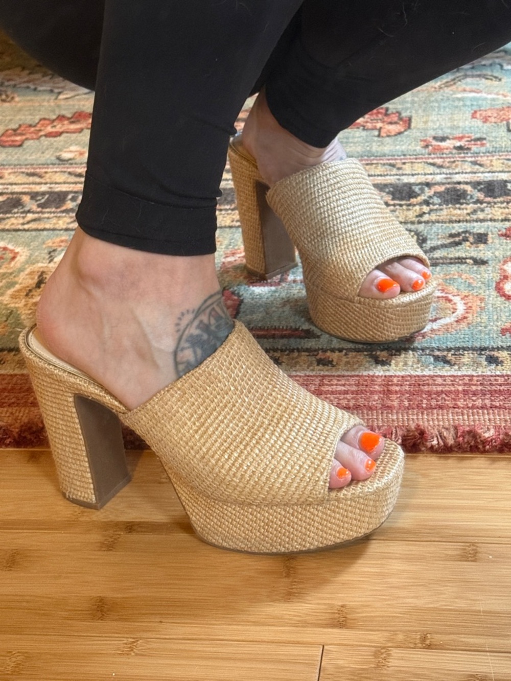 Jessica Simpson Camree Woven Platform Mule Heels - Picture 5 of 11